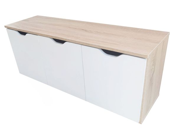 Mueble organizador 3 puertas blanco/natural M+Design-1