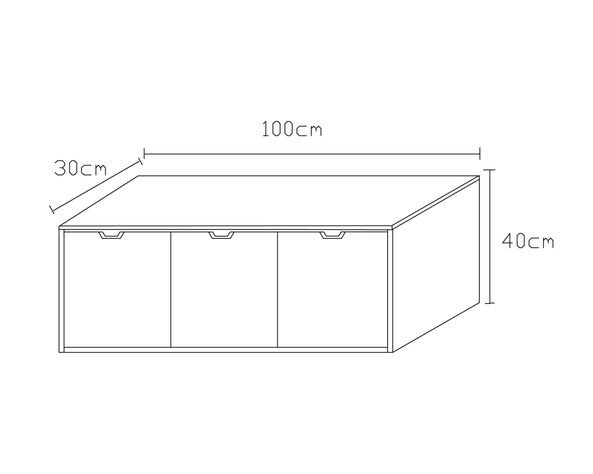 Mueble organizador 3 puertas blanco/natural M+Design-4