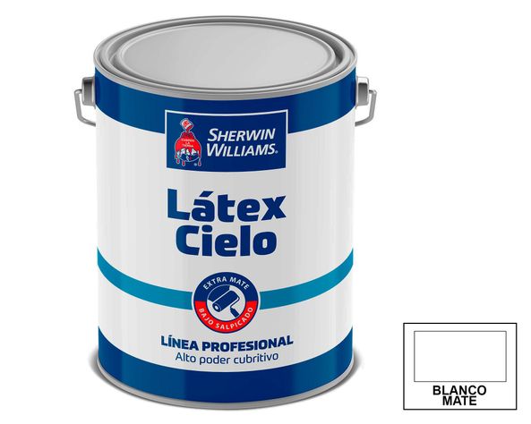 Látex 1 galón Cielo blanco mate Sherwin Williams-0
