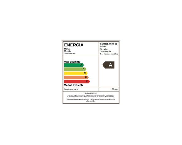 Encimera a gas 4 quemadores CEG-4670IN Sindelen.-9