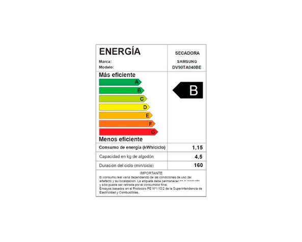 Secadora DV90TA040BE carga frontal 9 kg blanco-10