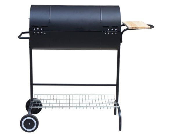 Parrilla a carbón con tapa-3