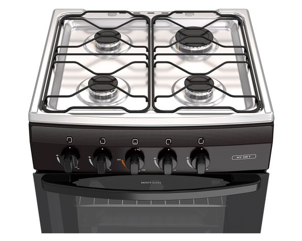 Cocina 4 quemadores MV 120 T negro Mademsa-1