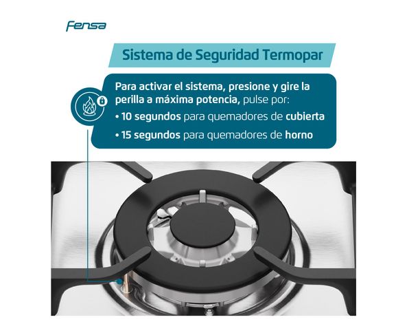 Cocina 4 quemadores 56 DXT Fensa-3