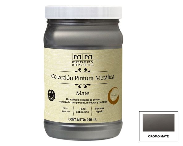 Esmalte al agua 946ml Modern Masters cromo mate Rust Oleum-0
