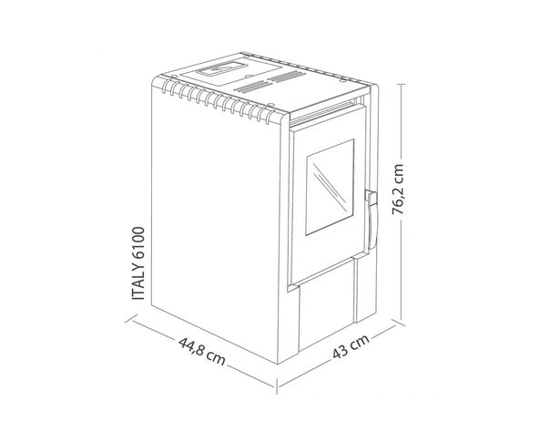 Calefactor a pellet 6000W Italy 6100 invierno-2