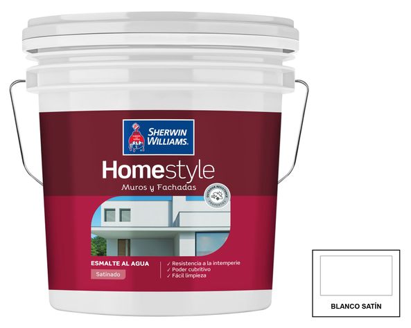 Esmalte al agua tineta Home Style blanco Satín Sherwin Williams-0