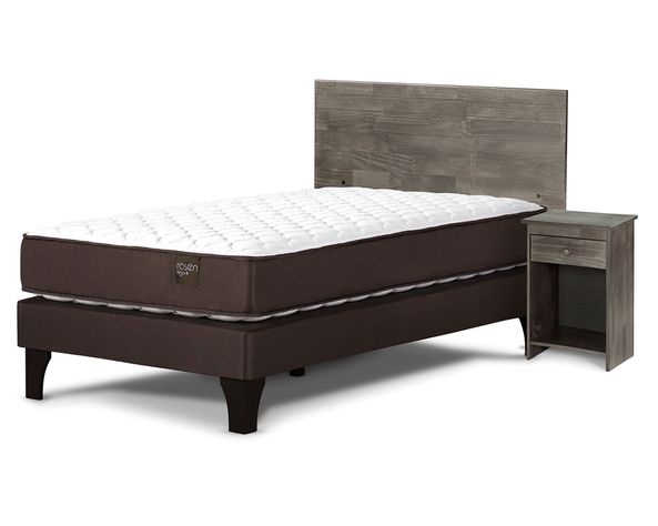Cama europea 1.5 plazas Ergo T + set Tabor grafito Rosen-1