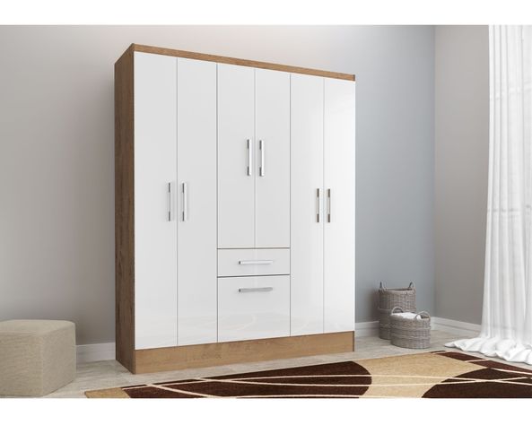 Clóset 6 puertas 1 cajón 1 zapatero Blanco M+Design-3