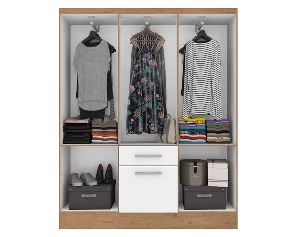Clóset 6 puertas 1 cajón 1 zapatero Blanco M+Design-2