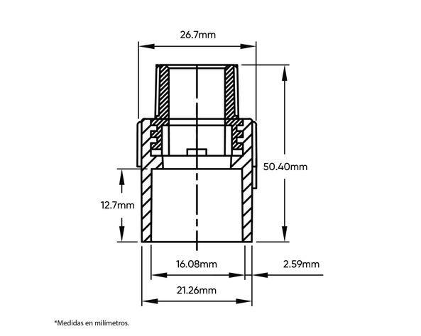Codo terminal CPVC 1/2'' SO -HE Vinilit-1