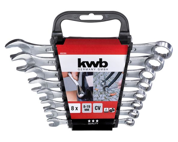 Set 8 llaves combinadas acero 8 a 19 mm-1