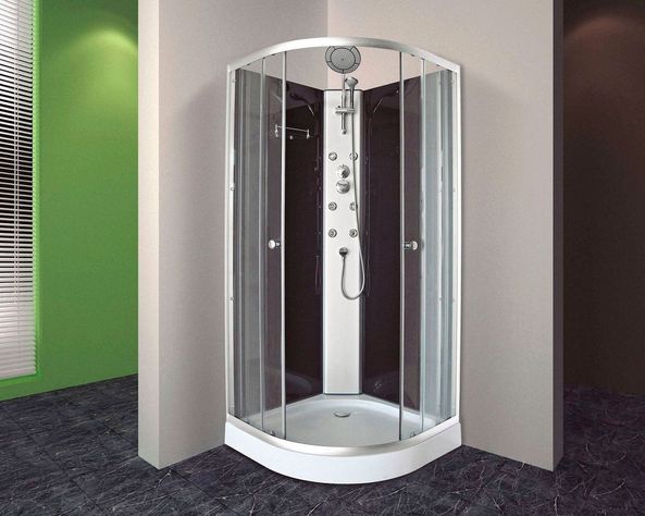 Cabina 198x90x90 cm Curva 6 Jets negro-1