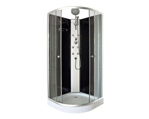 Cabina 198x90x90 cm Curva 6 Jets negro-0
