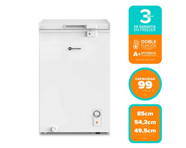 Freezer dual horizontal 99 litros M100D blanco-1