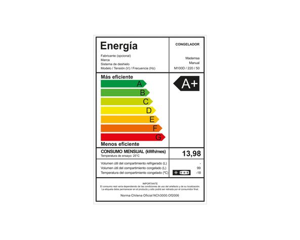 Freezer dual horizontal 99 litros M100D blanco-8
