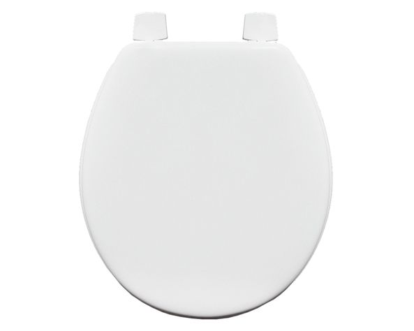 Asiento WC redondo madera blanco-0