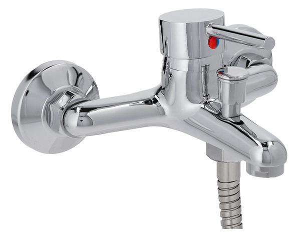 Monomando de tina ducha 11x21x16 cm Oregon gris Plumber-2