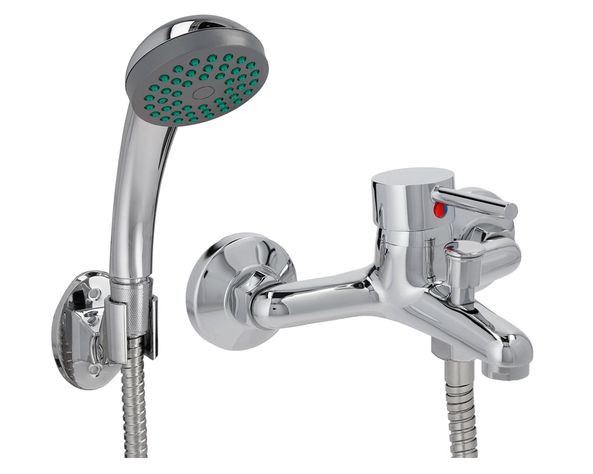 Monomando de tina ducha 11x21x16 cm Oregon gris Plumber-0