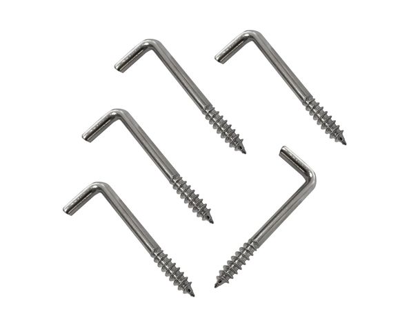Tornillo escuadra 3.7x2'' niquelado 5 unidades-0