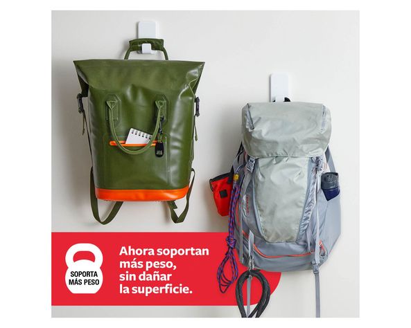 Gancho resiste 6.8 kg + 4 tiras adhesivas-3