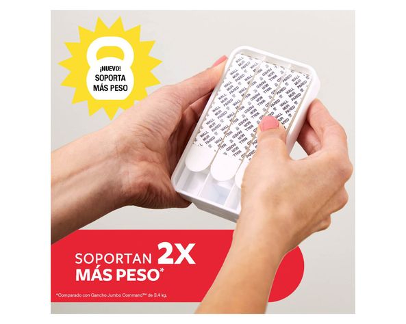 Gancho resiste 6.8 kg + 4 tiras adhesivas-2