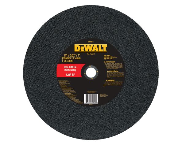 Disco corte metal 14'' x 3/32'' x 1'' DW0014-0