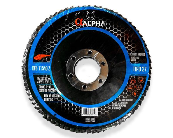 Disco flap 4 1/2" ZA40 azul-0