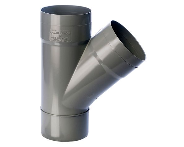 Vee sanitario PVC 40x40 mm gris-0