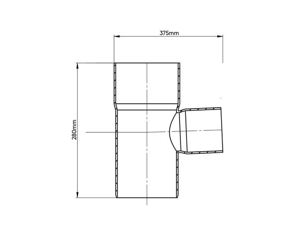 Tee sanitario PVC 110x40 mm gris-1