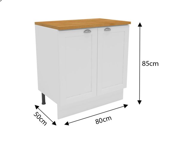 Mueble base cocina 80 cm 2 puertas Premier-3