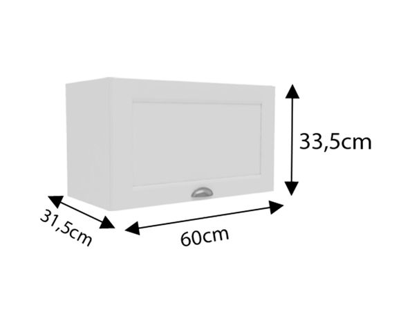 Mueble cocina mural 60 cm 1 puerta Premier blanco-3