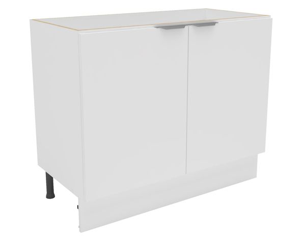 Mueble base cocina 100 cm 2 puertas Milano blanco-1