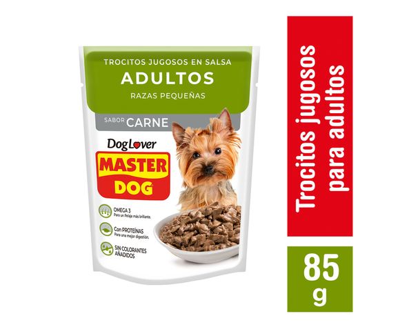 Alimento húmedo perro 85 gr raza pequeña carne-0