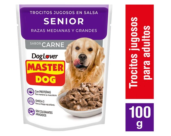 Alimento húmedo perro senior 100 gr carne-0