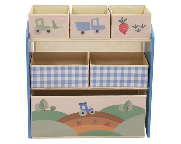 Mueble infantil canastos Farmer trucks 60x63x30 cm-0