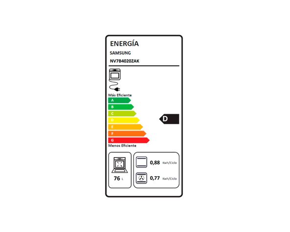 Horno eléctrico 76 litros NV7B4020ZAK/ZS clean black-9
