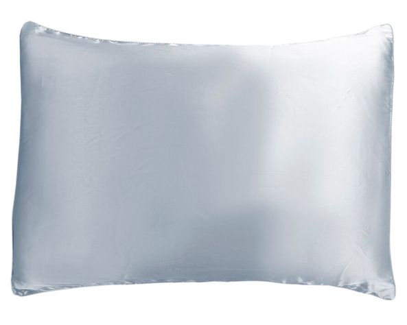 Funda almohada 50x70 cm Seda gris-0