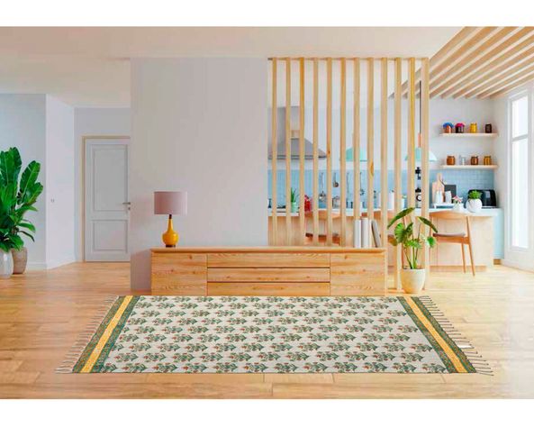 Alfombra 160x230 cm Block White-2