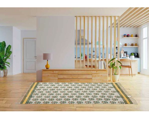 Alfombra 60x90 cm Block White-2