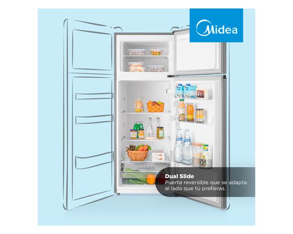 Refrigerador Top Mount frío directo 207 litros silver-2