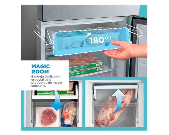 Refrigerador Bottom Freezer no frost 259 litros silver-3