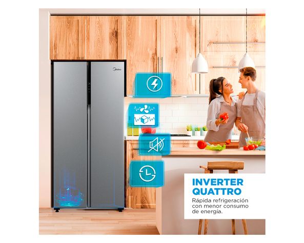Refrigerador Side by Side no frost 442 litros silver-3