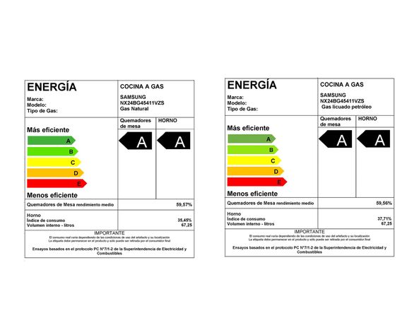 Cocina a gas NX24BG45411VZS 4 Quemadores-7