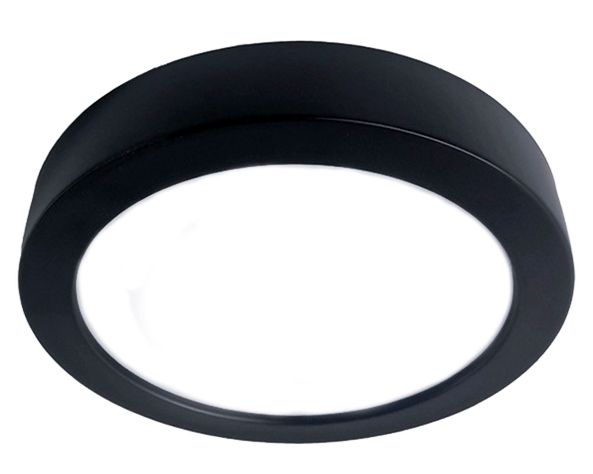 Panel LED sobreponer luz cálida 12W negro-0