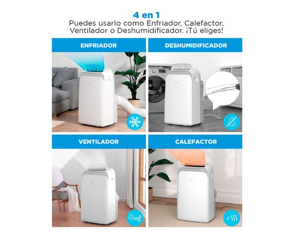 Aire acondicionado portátil MPPD-12KHRN1W 12000 BTU frío/calor Wifi-5