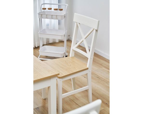 Comedor 6 sillas Romance natural/blanco-1