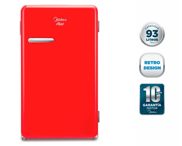 Refrigerador minibar Frio Directo MDRD142FGE13 rojo 93 litros-1