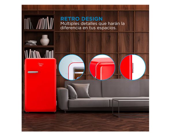 Refrigerador minibar Frio Directo MDRD142FGE13 rojo 93 litros-4