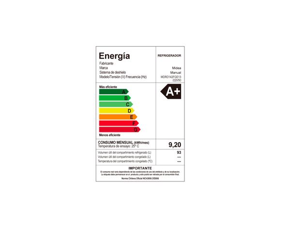 Refrigerador minibar Frio Directo MDRD142FGE13 rojo 93 litros-6